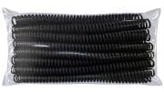 3:1 6 mm A4 Siyah plastik helezon spiraller 100 ADET (1 Poşet)