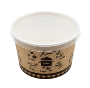 16 Oz Kapaklı Çorba Kasesi Kraft 500'lü