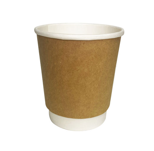 8 Oz Double Wall Karton Bardak Kraft Baskısız 1000'lik Kutu