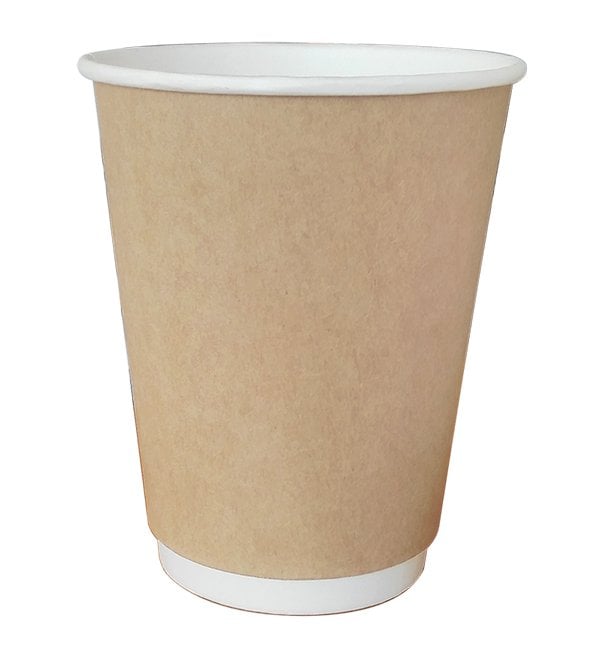 12 Oz Double Wall Kraft Karton Bardak Baskısız 500'lü Kutu